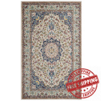 Modway R-1147A-58 Meryam Distressed Persian Medallion 5x8 Area Rug