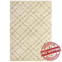 Modway R-1149A-58 Jubilant Verona Abstract Geometric 5x8 Shag Area Rug