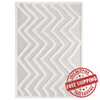 Modway R-1156A-58 Whimsical Pathway Abstract Chevron 5x8 Shag Area Rug