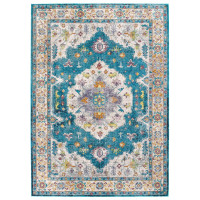 Modway R-1163C-46 Success Anisah Distressed Floral Persian Medallion 4x6 Area Rug