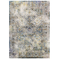 Modway R-1164A-46 Success Jacinda Distressed Vintage Floral Persian Medallion 4x6 Area Rug
