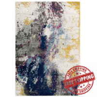 Modway R-1167B-810 Entourage Adeline Contemporary Modern Abstract 8x10 Area Rug