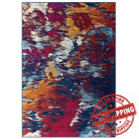 Modway R-1172A-58 Entourage Foliage Contemporary Modern Abstract 5x8 Area Rug