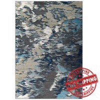 Modway R-1172B-810 Entourage Foliage Contemporary Modern Abstract 8x10 Area Rug