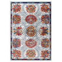 Modway R-1173A-810 Entourage Kensie Distressed Floral Moroccan Trellis  8x10 Area Rug