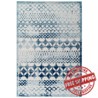 Modway R-1178A-58 Reflect Giada Abstract Diamond Moroccan Trellis 5x8 Indoor/Outdoor Area Rug