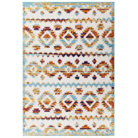 Modway R-1180B-58 Reflect Takara Abstract Diamond Moroccan Trellis 5x8 Indoor and Outdoor Area Rug
