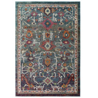Modway R-1186A-58 Tribute Every Distressed Vintage Floral 5x8 Area Rug
