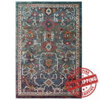 Modway R-1186A-810 Tribute Every Distressed Vintage Floral 8x10 Area Rug