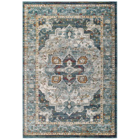 Modway R-1190A-810 Tribute Diantha Distressed Vintage Floral Persian Medallion 8x10 Area Rug
