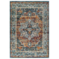 Modway R-1190B-58 Tribute Diantha Distressed Vintage Floral Persian Medallion 5x8 Area Rug