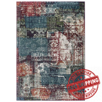 Modway R-1191A-58 Tribute Elowen Contemporary Modern Vintage Mosaic 5x8 Area Rug