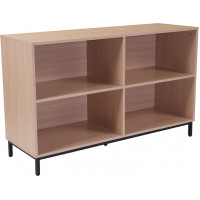 Flash Furniture NAN-JH-1764-GG Dudley Oak Wood Grain Finish Bookshelf 