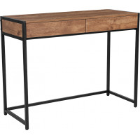 Flash Furniture NAN-JN-28102D-GG Cumberland Collection Computer Desk in Rustic Wood Grain Finish 