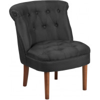 Flash Furniture QY-A01-BK-GG HERCULES Kenley Series Black Fabric Tufted Chair 