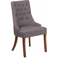 Flash Furniture QY-A08-GY-GG HERCULES Paddington Series Gray Fabric Tufted Chair 