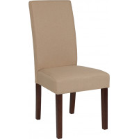 Flash Furniture QY-A37-9061-BGE-GG Greenwich Series Beige Fabric Parsons Chair 