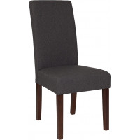 Flash Furniture QY-A37-9061-GY-GG Greenwich Series Gray Fabric Parsons Chair 