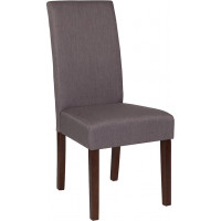Flash Furniture QY-A37-9061-LGY-GG Greenwich Series Light Gray Fabric Parsons Chair 