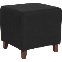 Flash Furniture QY-S09-BK-GG Ascalon Upholstered Ottoman Pouf in Black Fabric 