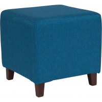 Flash Furniture QY-S09-BLU-GG Ascalon Upholstered Ottoman Pouf in Blue Fabric 