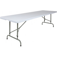 Flash Furniture RB-3096ADJ-GG 30''W x 96''L Height Adjustable Granite White Plastic Folding Table 