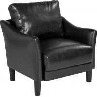 Flash Furniture SL-SF915-1-BLK-GG Asti Upholstered Chair in Black Leather 