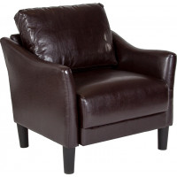 Flash Furniture SL-SF915-1-BRN-GG Asti Upholstered Chair in Brown Leather 