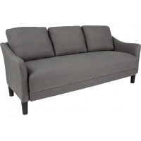 Flash Furniture SL-SF915-3-DGY-F-GG Asti Upholstered Sofa in Dark Gray Fabric 
