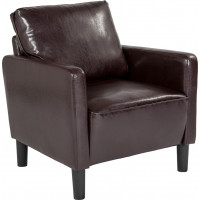 Flash Furniture SL-SF918-1-BRN-GG Washington Park Upholstered Chair in Brown Leather 