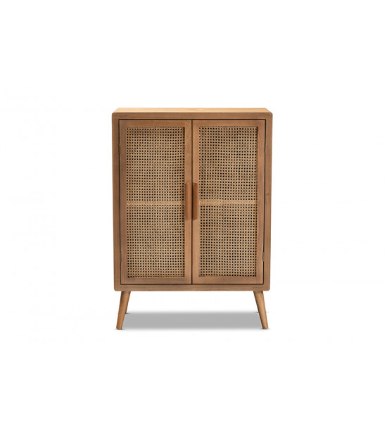 Baxton Studio JY1904-Medium Oak-Cabinet Alina Mid-Century Modern Medium ...