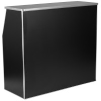 Flash Furniture XA-BAR-48-BK-GG 4' Black Laminate Foldable Bar 