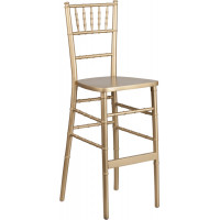 Flash Furniture XA-CH-BAR-GO-GG HERCULES Series Gold Wood Chiavari Barstool 