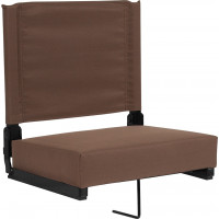 Flash Furniture XU-STA-BRN-GG Grandstand Comfort Seats by Flash with Ultra-Padded Seat in Brown 