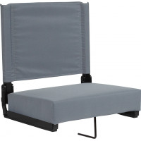 Flash Furniture XU-STA-GY-GG Grandstand Comfort Seats by Flash with Ultra-Padded Seat in Gray 