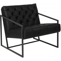 Flash Furniture ZB-8522-BK-GG HERCULES Madison Series Black Leather Tufted Lounge Chair 