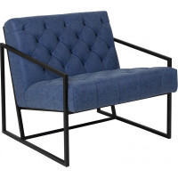 Flash Furniture ZB-8522-BL-GG HERCULES Madison Series Retro Blue Leather Tufted Lounge Chair 