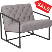Flash Furniture ZB-8522-WH-GG HERCULES Madison Series Retro White Leather Tufted Lounge Chair 