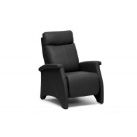 Baxton Studio A-060-Black Sequim Tan Modern Recliner Club Chair