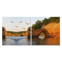 Baxton Studio AF-1087AB Stone Arches Mounted Photography Print Diptych