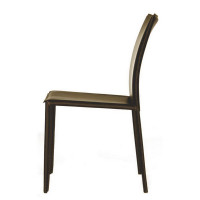 Baxton Studio ALC-1025 Brown Rockford Brown Leather Dining Chair Set of 2