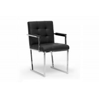 Baxton Studio ALC-1128 Black Collins Black Mid-Century Modern Accent Chair