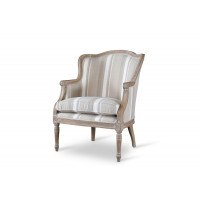 Baxton Studio ASS293Mi CG4 Charlemagne Traditional French Accent Chair-Oak