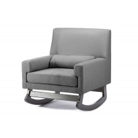 Baxton Studio BBT5121-Light Beige-RC Contemporary Rocking Chair with Pillow