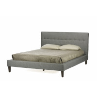 Baxton Studio BBT6441-King-Grey Callasandra Contemporary King-Size Bed