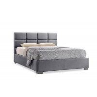 Baxton Studio BBT6481-King-Grey Sophie Grey King Size Platform Bed