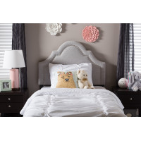 Baxton Studio BBT6567-Greyish Beige-Twin HB Rita Upholstered Twin Size Headboard