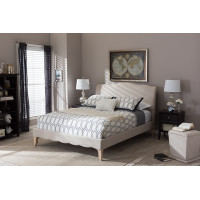 Baxton Studio BBT6571-Beige-Full Fannie Full Size Platform Bed