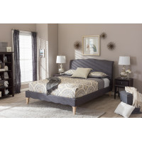Baxton Studio BBT6571-Dark Grey-Full Fannie Full Size Platform Bed