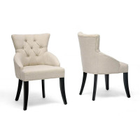 Baxton Studio BH-63106 Halifax Dining Chair in Beige Set of 2